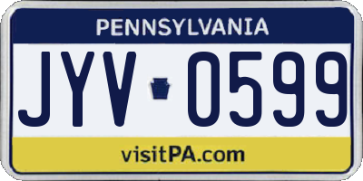 PA license plate JYV0599