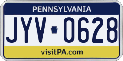 PA license plate JYV0628