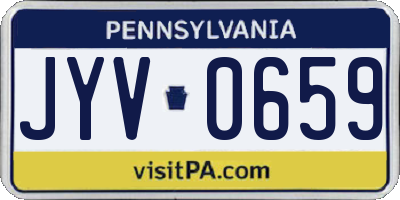 PA license plate JYV0659