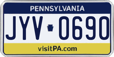 PA license plate JYV0690