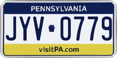 PA license plate JYV0779