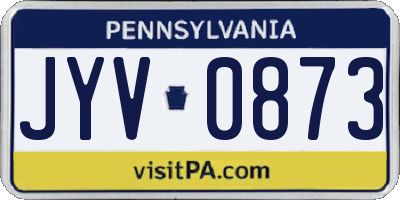 PA license plate JYV0873