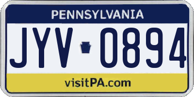 PA license plate JYV0894