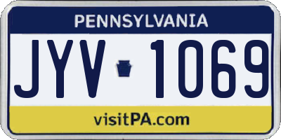PA license plate JYV1069