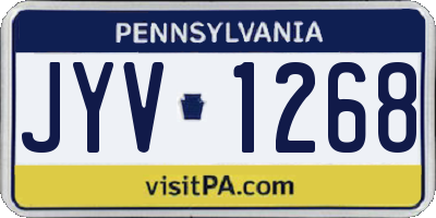 PA license plate JYV1268