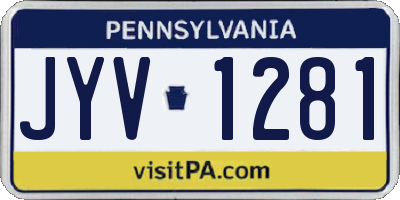 PA license plate JYV1281