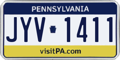 PA license plate JYV1411