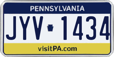 PA license plate JYV1434