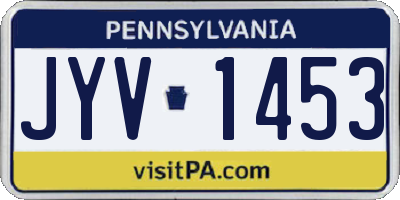 PA license plate JYV1453