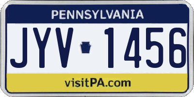 PA license plate JYV1456