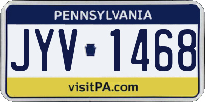 PA license plate JYV1468
