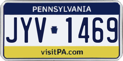 PA license plate JYV1469
