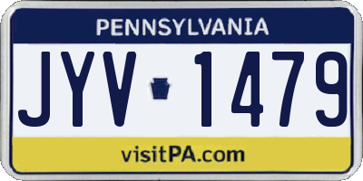 PA license plate JYV1479