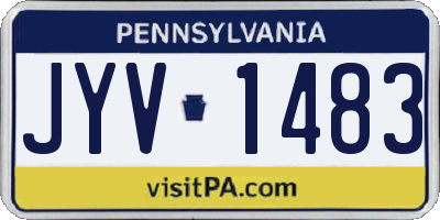 PA license plate JYV1483