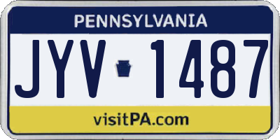 PA license plate JYV1487
