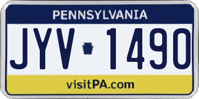 PA license plate JYV1490