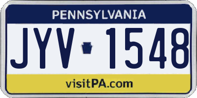 PA license plate JYV1548