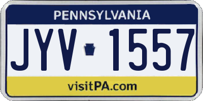 PA license plate JYV1557