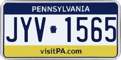 PA license plate JYV1565