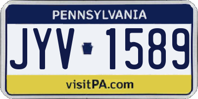 PA license plate JYV1589