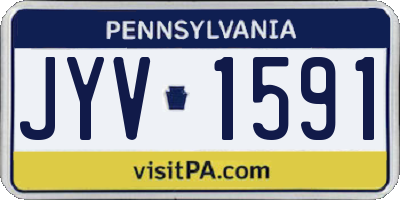 PA license plate JYV1591