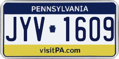 PA license plate JYV1609