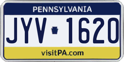 PA license plate JYV1620