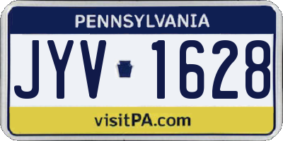 PA license plate JYV1628
