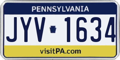 PA license plate JYV1634