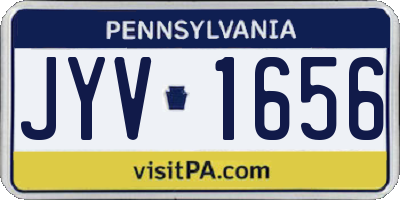 PA license plate JYV1656