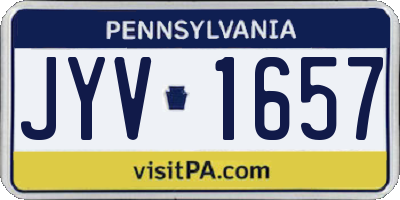 PA license plate JYV1657