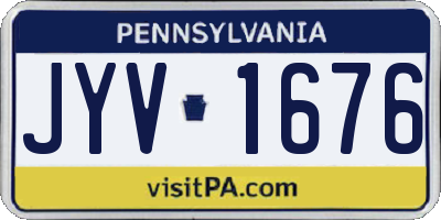 PA license plate JYV1676