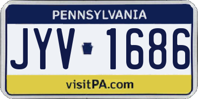 PA license plate JYV1686