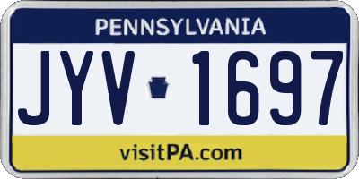 PA license plate JYV1697