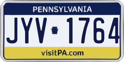 PA license plate JYV1764