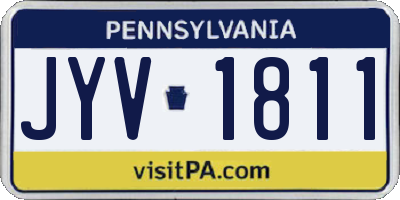 PA license plate JYV1811