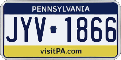 PA license plate JYV1866