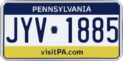 PA license plate JYV1885