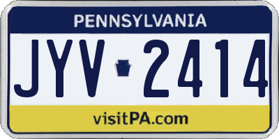 PA license plate JYV2414