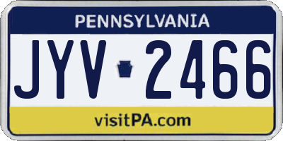 PA license plate JYV2466