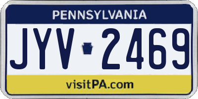 PA license plate JYV2469