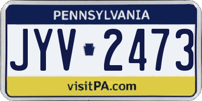 PA license plate JYV2473