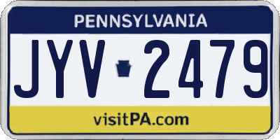 PA license plate JYV2479