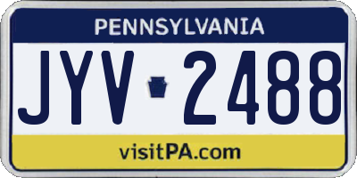 PA license plate JYV2488