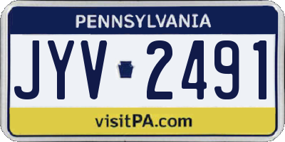 PA license plate JYV2491