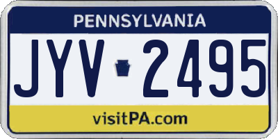 PA license plate JYV2495