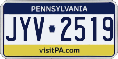 PA license plate JYV2519