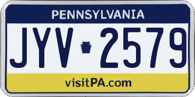 PA license plate JYV2579