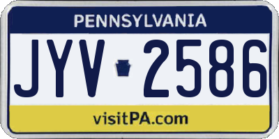 PA license plate JYV2586