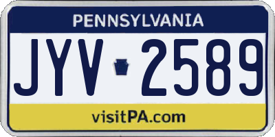 PA license plate JYV2589